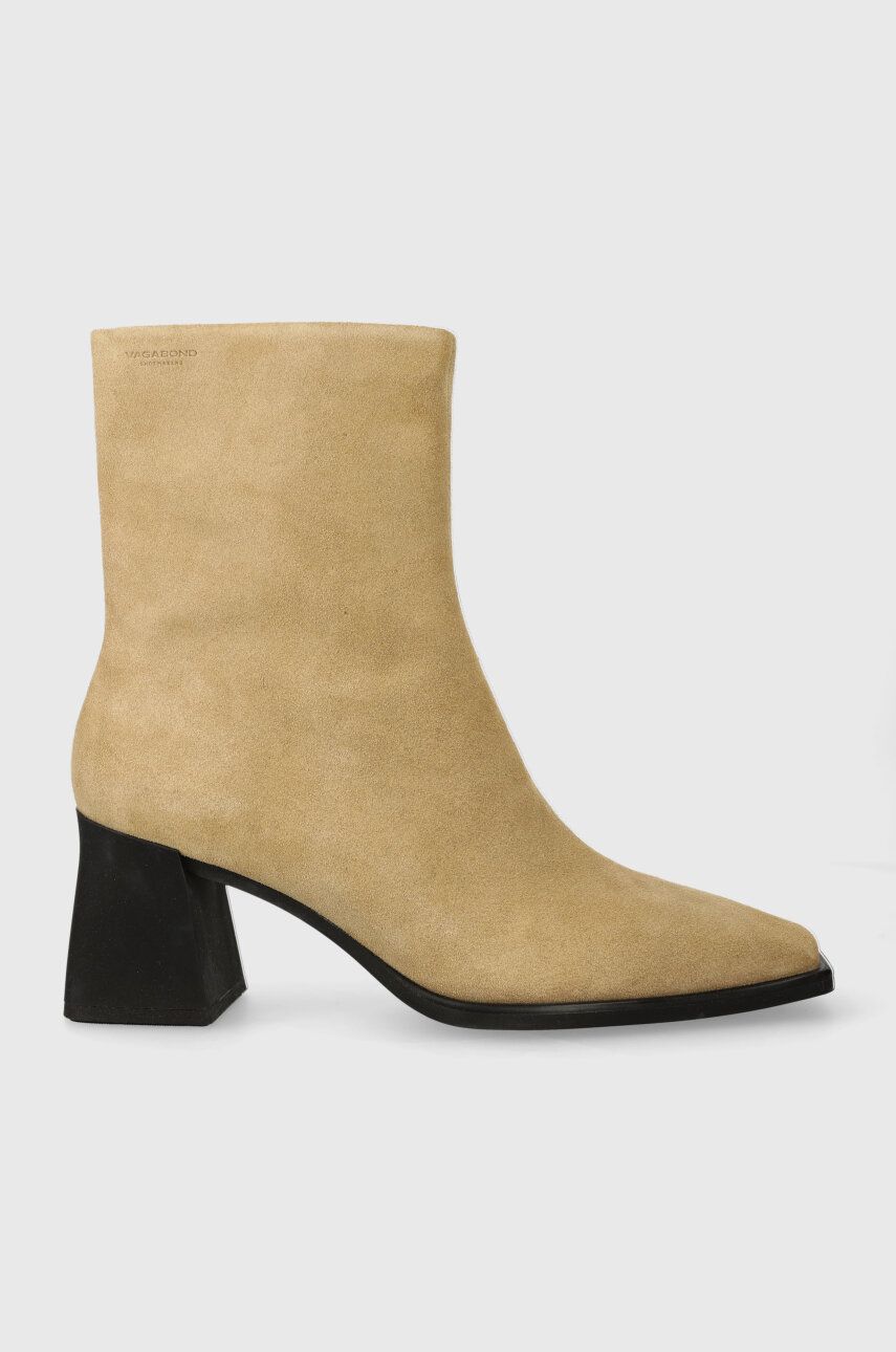 Semišové boty Vagabond Shoemakers HEDDA dámské, béžová barva, na podpatku, 5002.040.11 - béžová - Sv