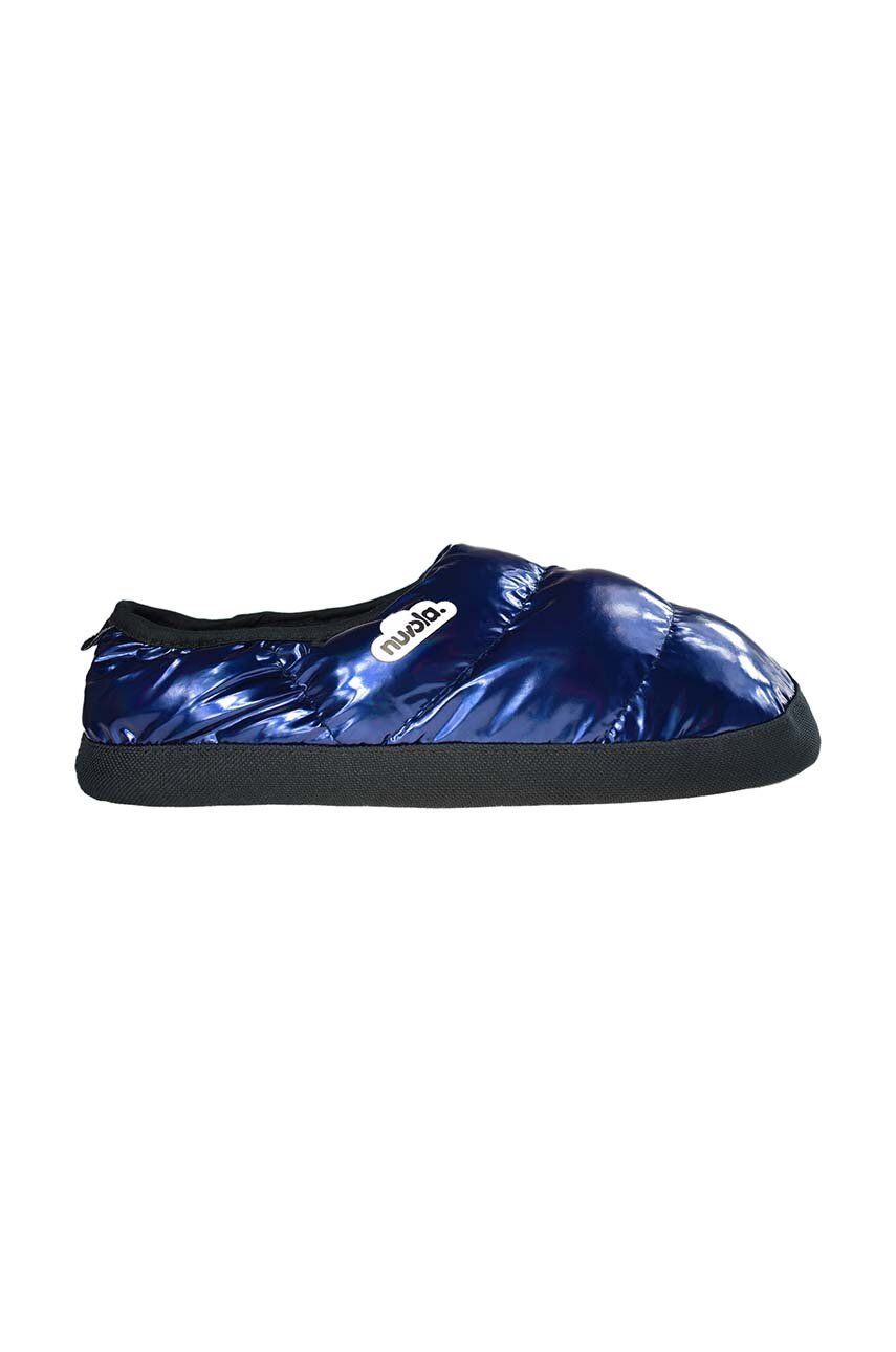 papuci de casa Classic Metallic culoarea albastru marin, UNCLMETL.Blue
