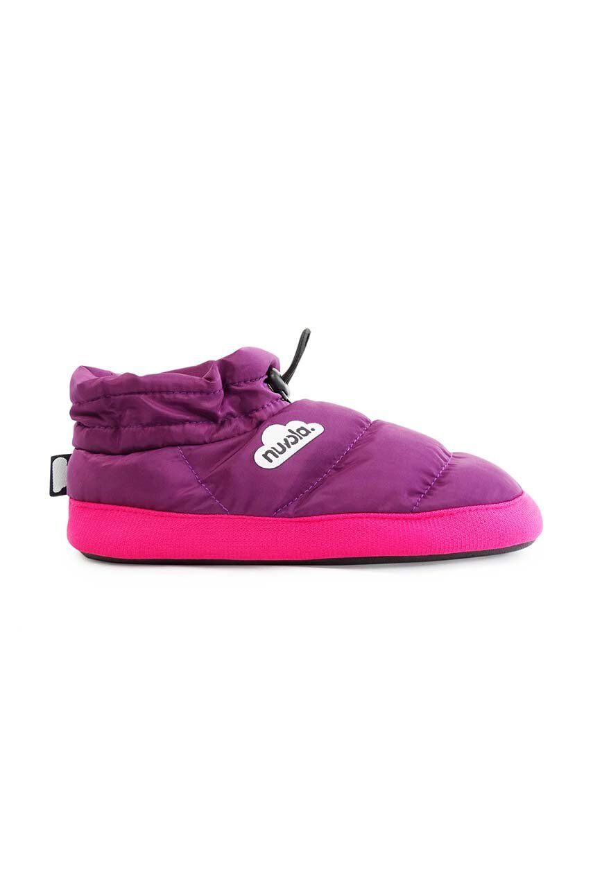 papuci de casa Home culoarea violet, UNBHGPRTY.PURPLE