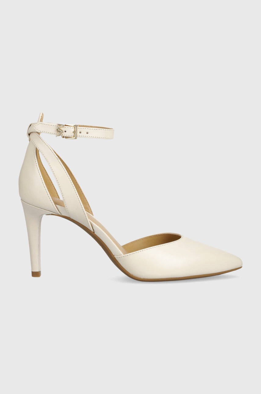 Michael Michael Kors Stilettos De Piele Mirabel Culoarea Bej, 40t2mbmp1l