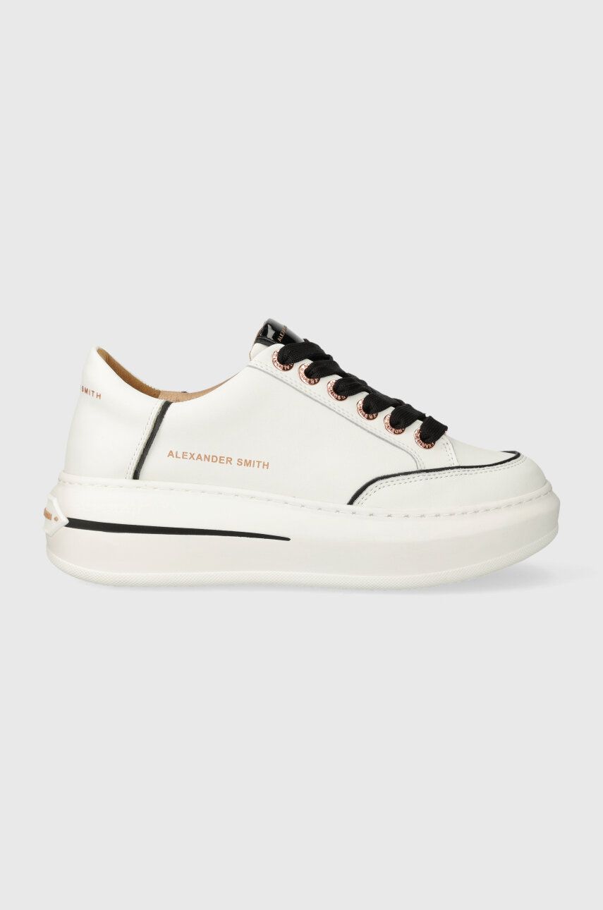 Sneakers boty Alexander Smith Lancester bílá barva, ASAYR1D31WBK - bílá - Svršek: Umělá hmota