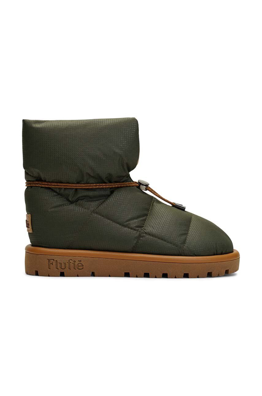 Flufie cizme de iarna Classic culoarea verde