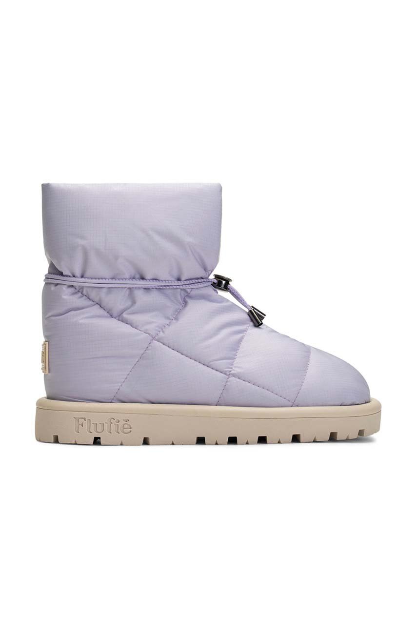Flufie cizme de iarna Macaron culoarea violet