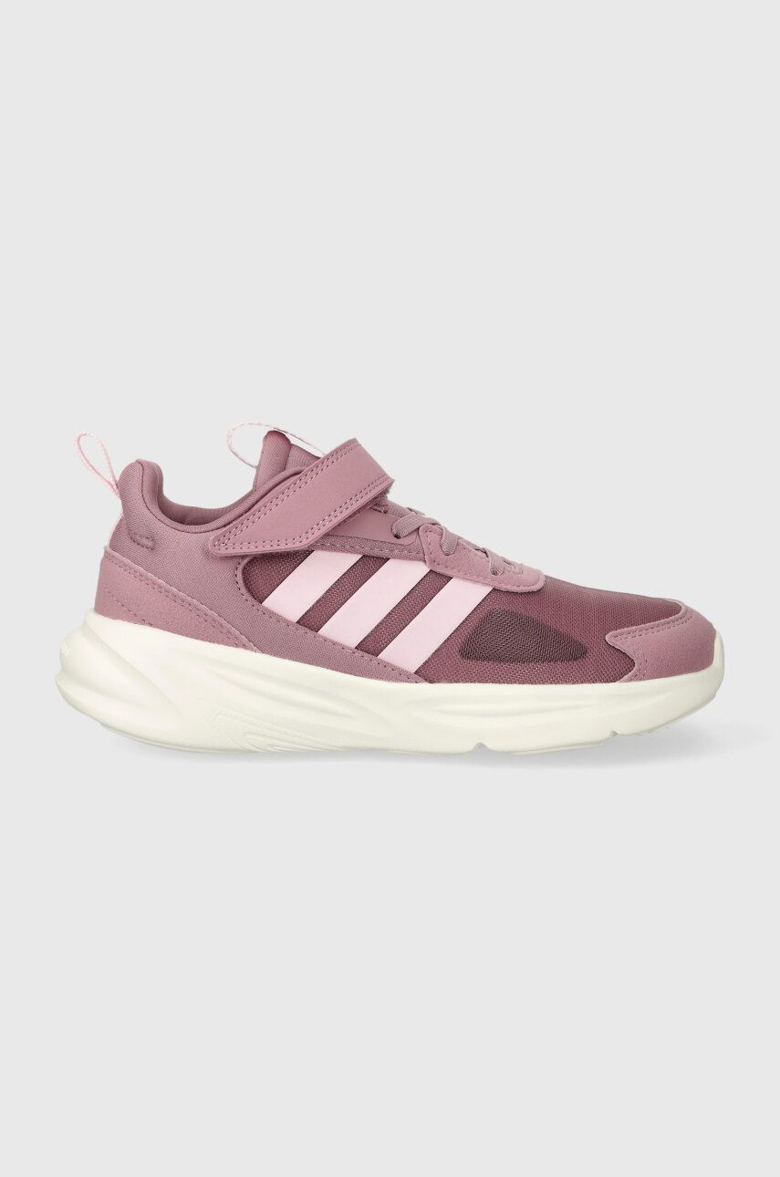 Dětské sneakers boty adidas IG0427 OZELLE EL K WONORC/CLPINK růžová barva - růžová - Svršek: Umělá h