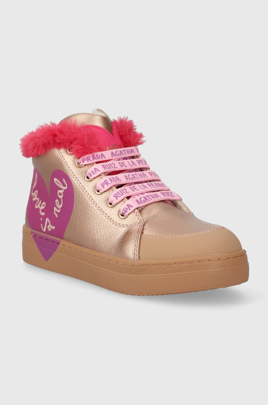 Детские зимние сапоги Agatha Ruiz de la Prada цвет золотой Детские зимние сапоги Agatha Ruiz de la Prada цвет золотой