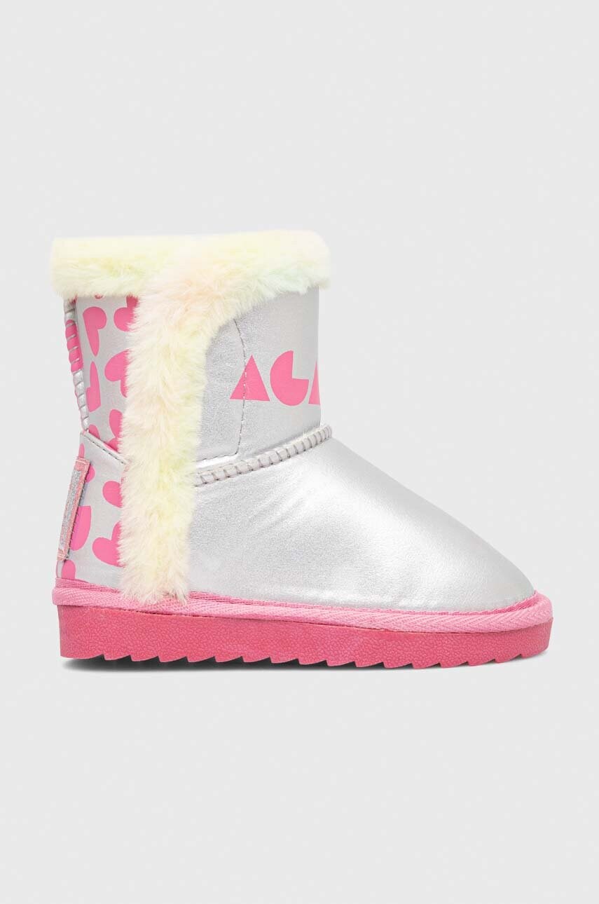 Agatha Ruiz de la Prada cizme de iarna copii culoarea argintiu Agatha Ruiz de la Prada cizme de iarna copii culoarea argintiu