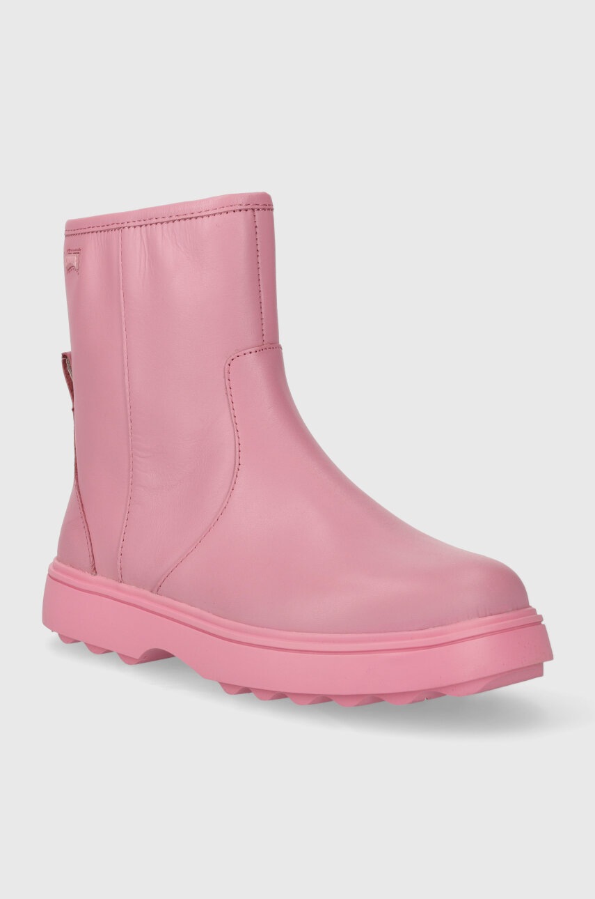 Детские кожаные ботинки Camper K900304 Norte Kids цвет розовый