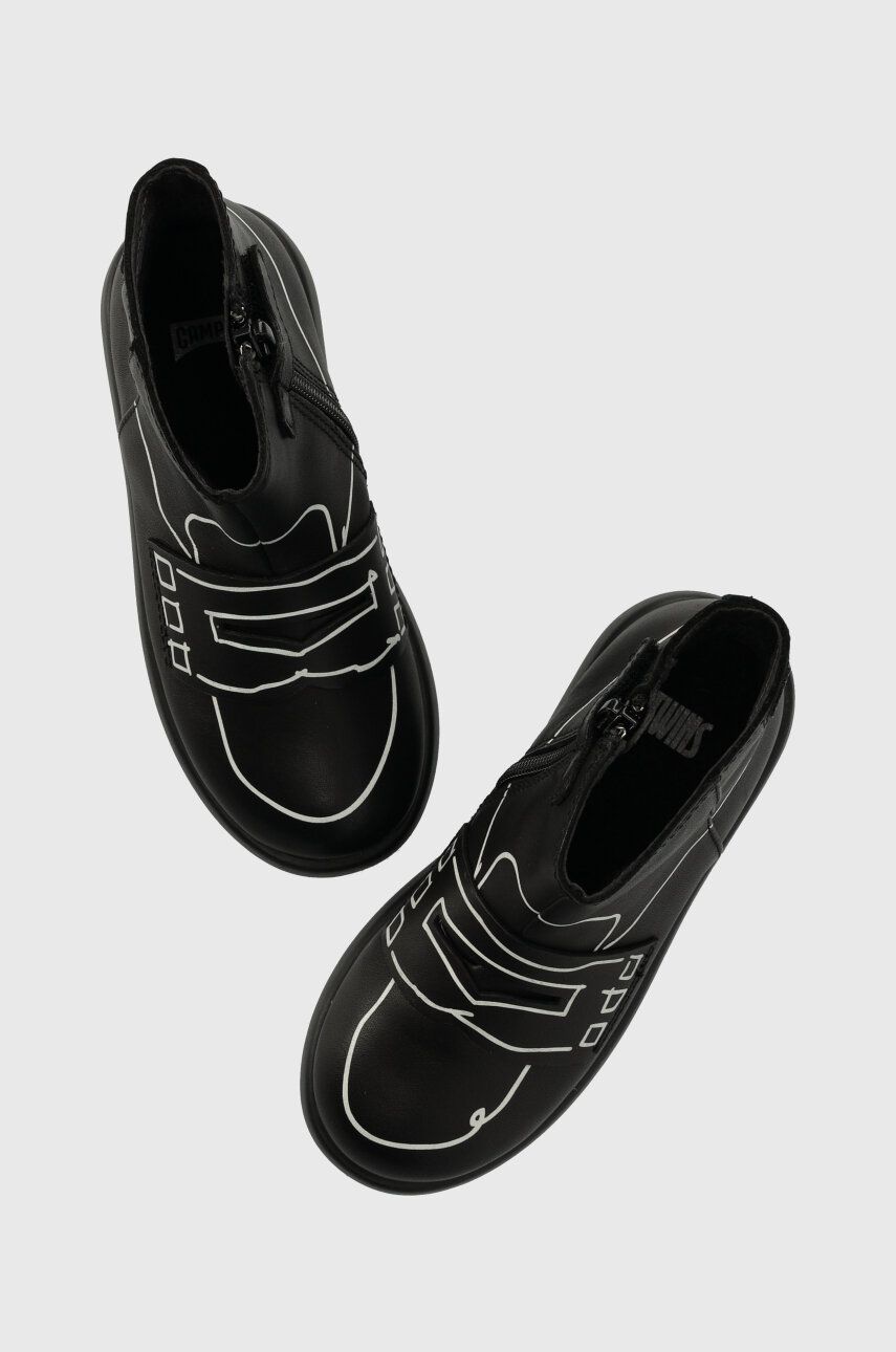 Дитячі шкіряні черевики Camper K900330 TWS Kids колір чорний