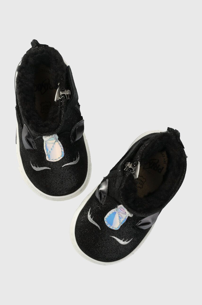 Дитячі замшеві туфлі Primigi колір чорний