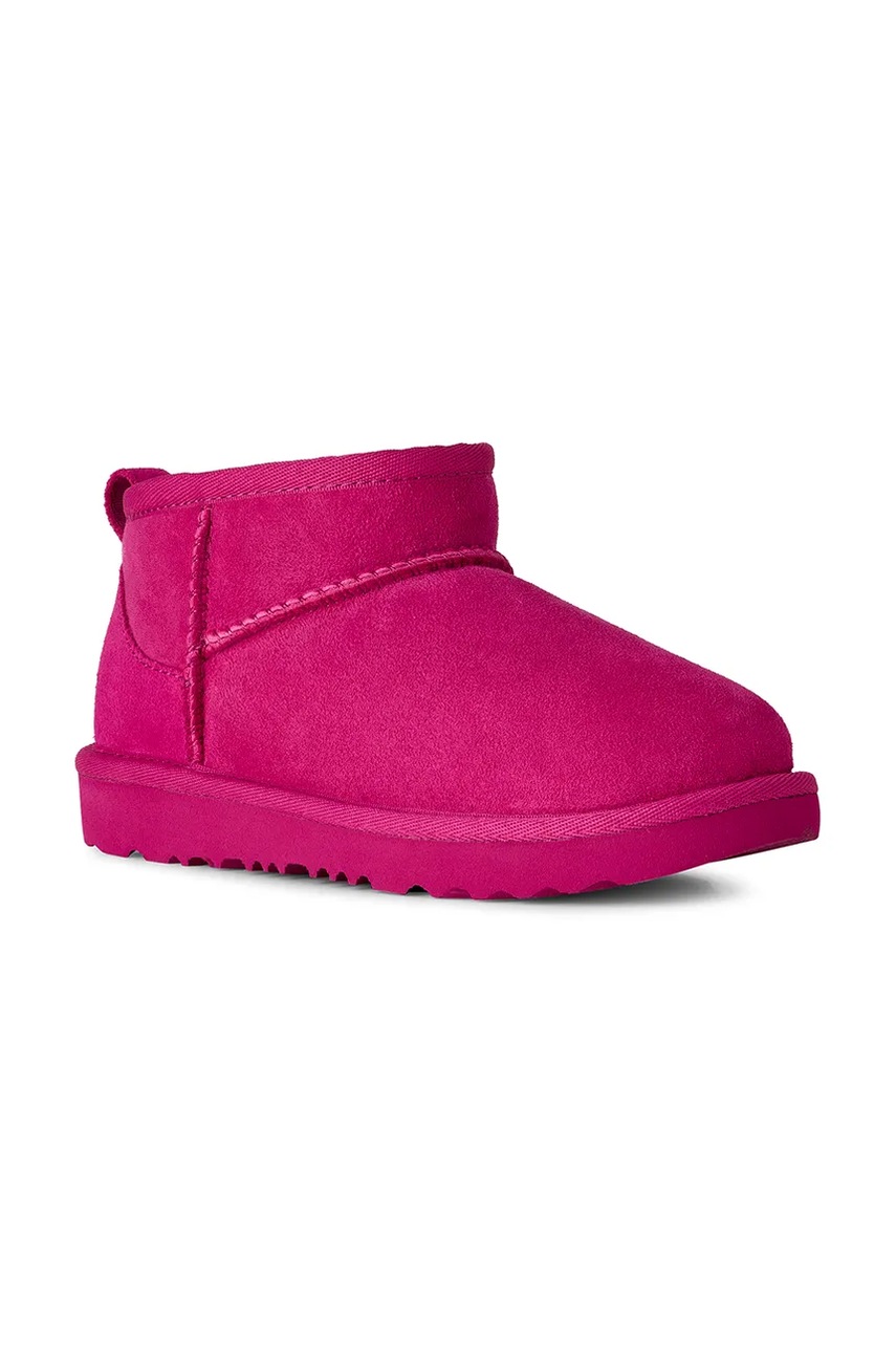 Детские замшевые сапоги UGG KIDS CLASSIC ULTRA MINI цвет розовый 1130750K Детские замшевые сапоги UGG KIDS CLASSIC ULTRA MINI цвет розовый 1130750K