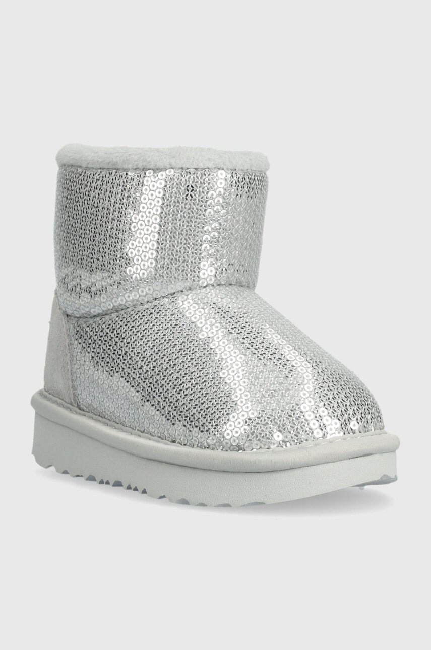 Детские сапоги UGG T CLASSIC MINI MIRROR BALL цвет серебрянный в Ужгороде Детские сапоги UGG T CLASSIC MINI MIRROR BALL цвет серебрянный в Ужгороде