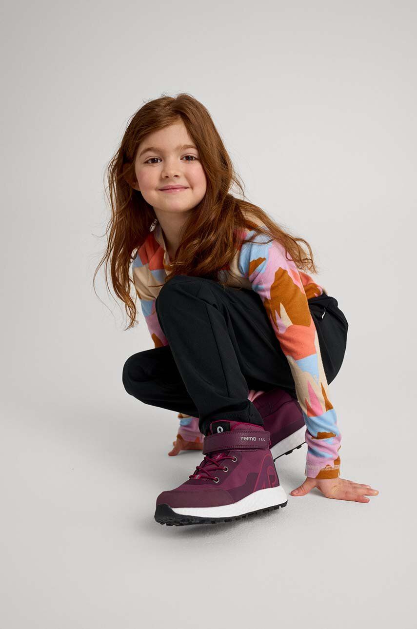 Zimní boty Reima Hiipien fialová barva - fialová -  Svršek: Umělá hmota