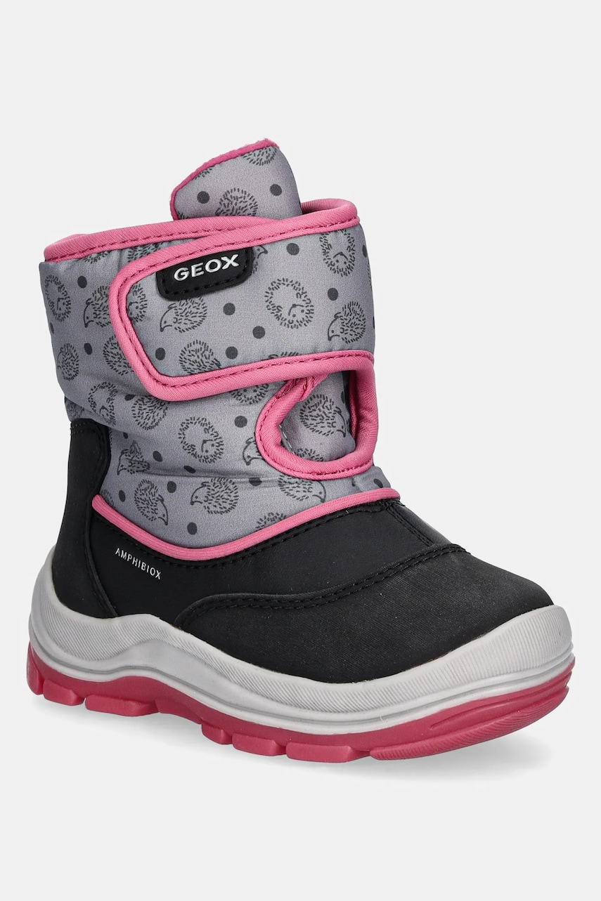 Geox cizme de iarna copii FLANFIL B ABX culoarea gri Geox cizme de iarna copii FLANFIL B ABX culoarea gri