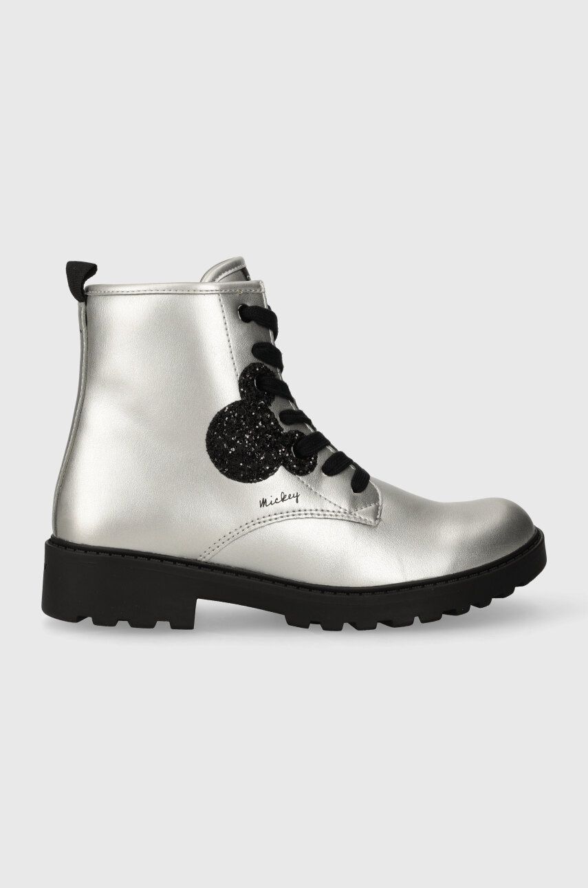 Dětské boty Geox J3620G 000NF J CASEY stříbrná barva - stříbrná - Svršek: Umělá hmota Vnitřek: 