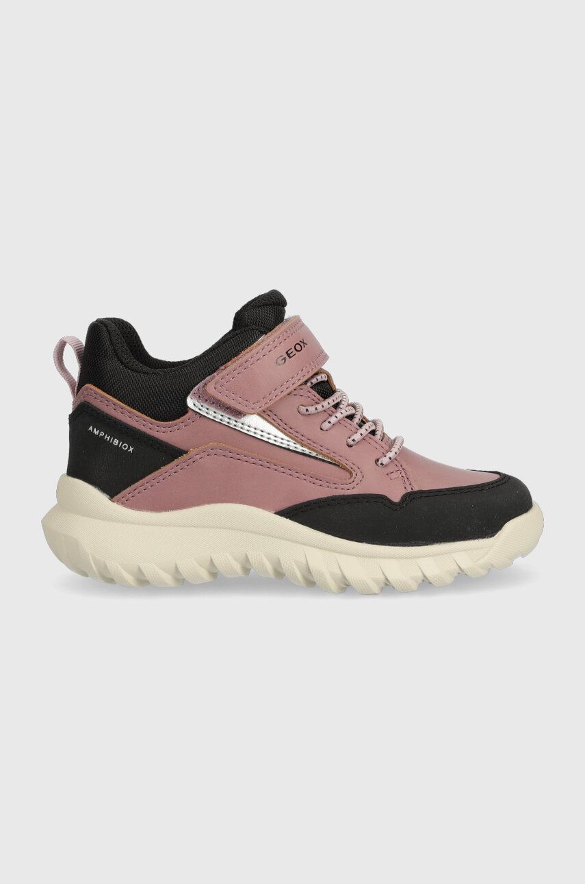 Levně Dětské sneakers boty Geox růžová barva
