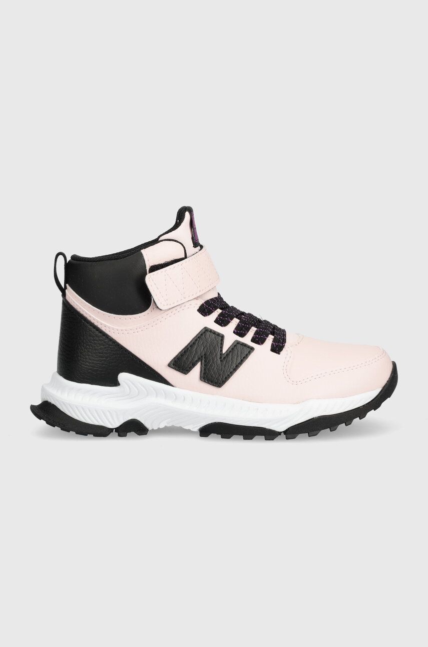 Dětské kožené zimní boty New Balance PT800TP3 růžová barva - růžová - Svršek: Přírodní kůže Vni