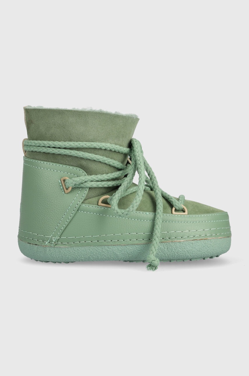 Дитячі замшеві чоботи Inuikii колір зелений Дитячі замшеві чоботи Inuikii колір зелений