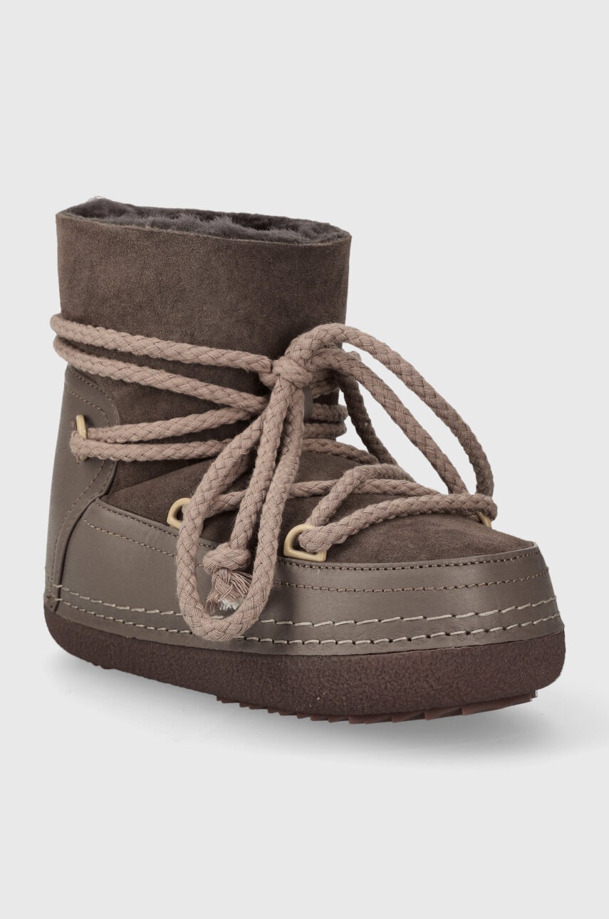Детские замшевые сапоги Inuikii цвет коричневый Детские замшевые сапоги Inuikii цвет коричневый