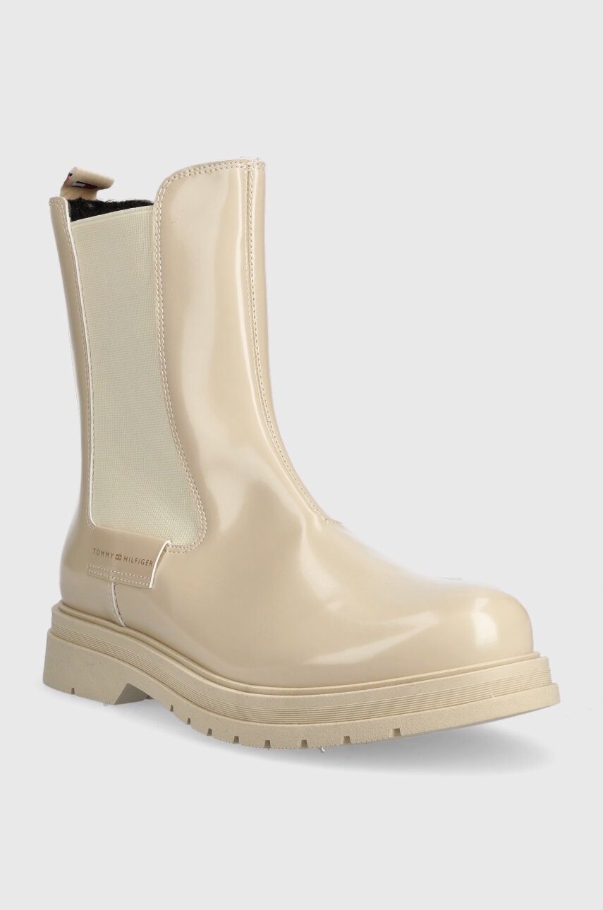Детские ботинки Tommy Hilfiger цвет бежевый Детские ботинки Tommy Hilfiger цвет бежевый
