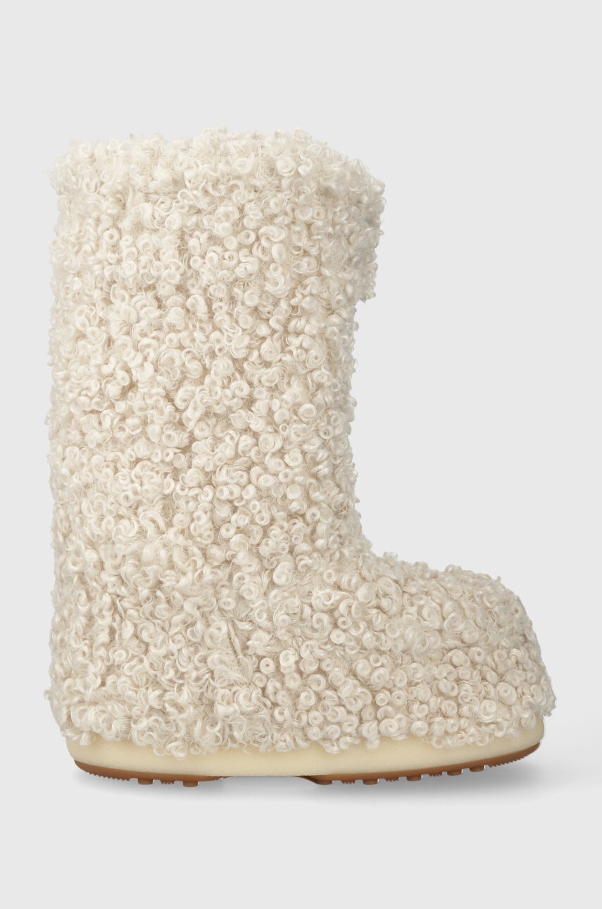 

Дитячі чоботи Moon Boot 14028700 MB ICON FAUX CURLY колір бежевий