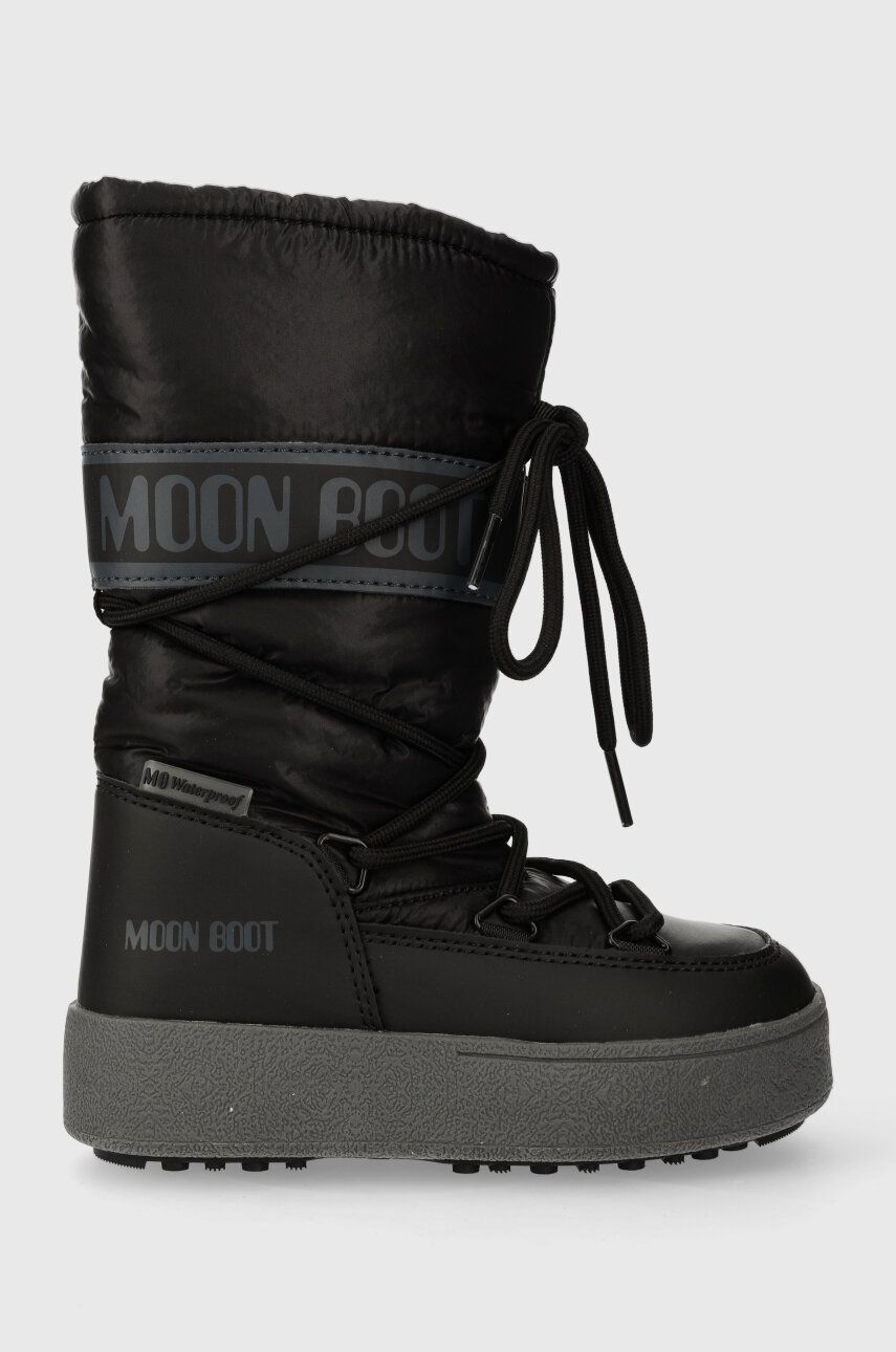Levně Dětské sněhule Moon Boot 34300200 MB JTRACK HIGH NYLON WP černá barva