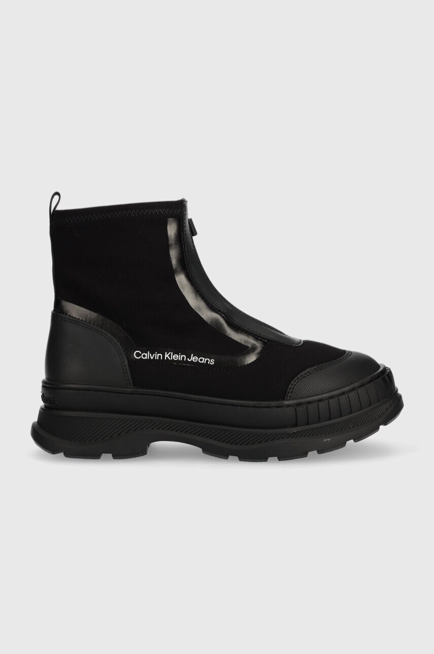 

Детски боти Calvin Klein Jeans в черно, Черен