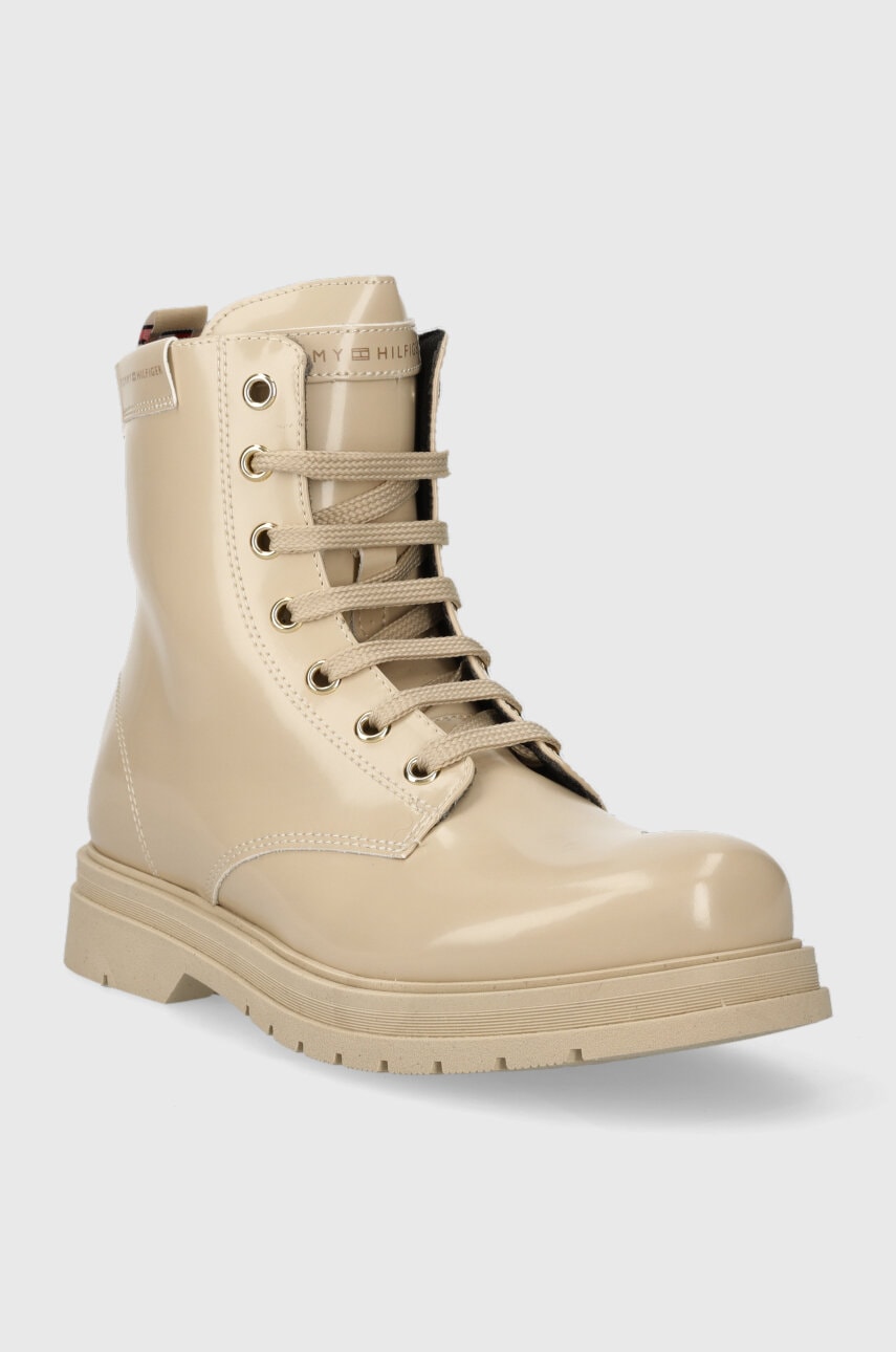 Детские ботинки Tommy Hilfiger цвет бежевый Детские ботинки Tommy Hilfiger цвет бежевый