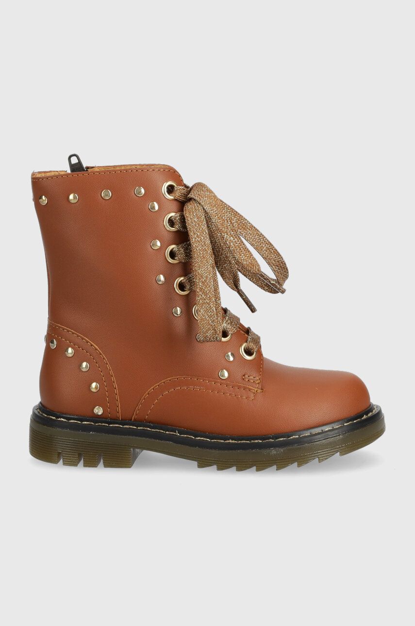 Pom D\'api bocanci din piele pentru copii SID HI STUD culoarea maro