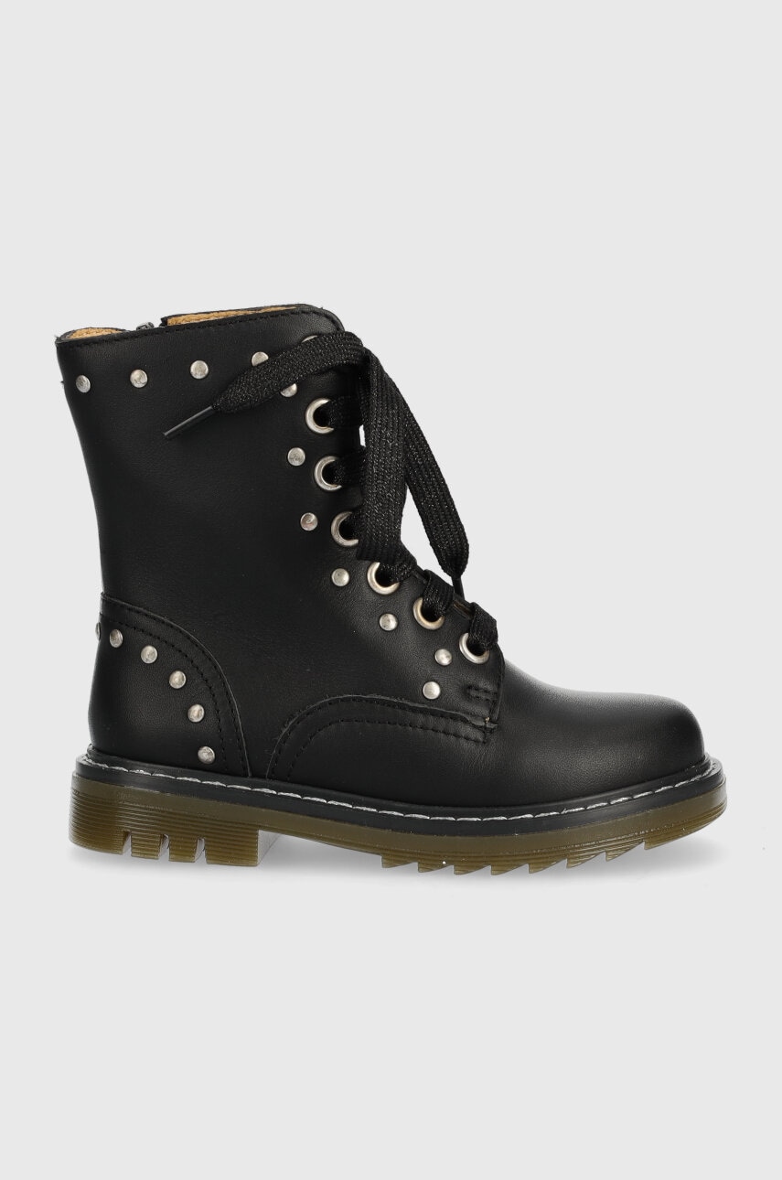 Pom D\'api bocanci din piele pentru copii SID HI STUD culoarea negru