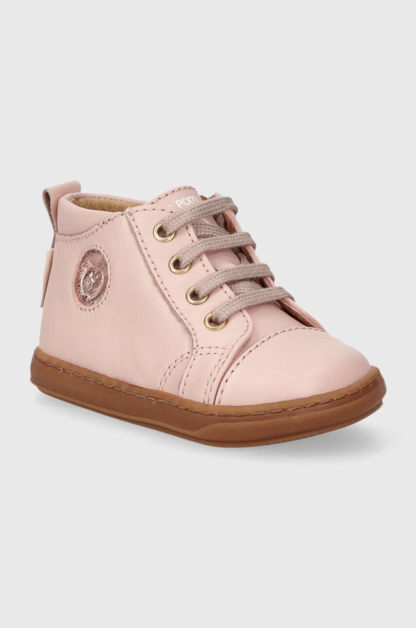 Детские кожаные полуботинки Shoo Pom цвет розовый Детские кожаные полуботинки Shoo Pom цвет розовый