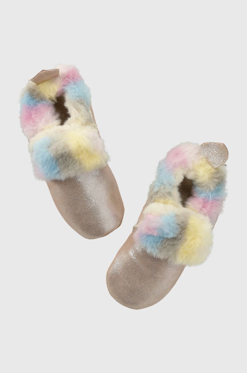 E-shop Dětské semišové papuče Shoo Pom růžová barva