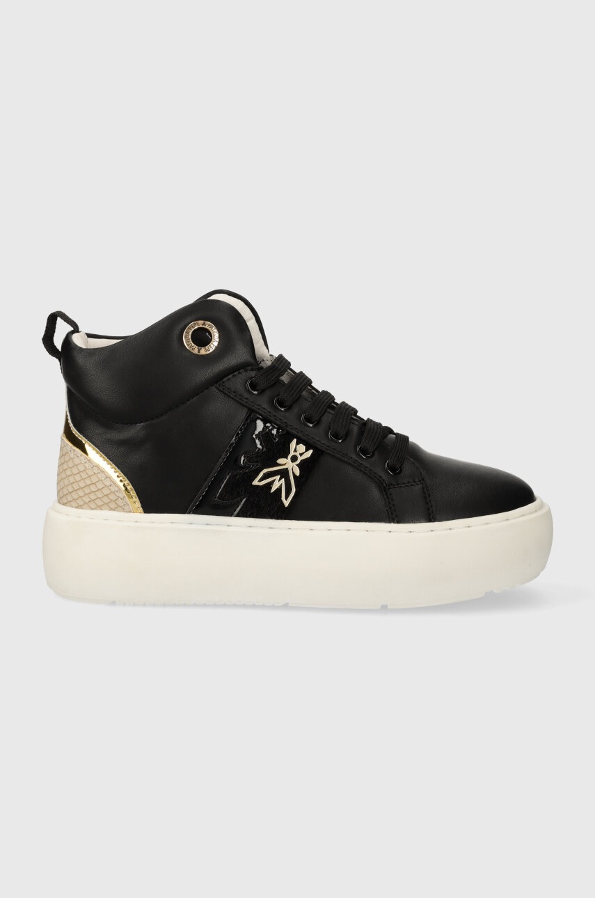 Детские кожаные кроссовки Patrizia Pepe цвет чёрный Детские кожаные кроссовки Patrizia Pepe цвет чёрный