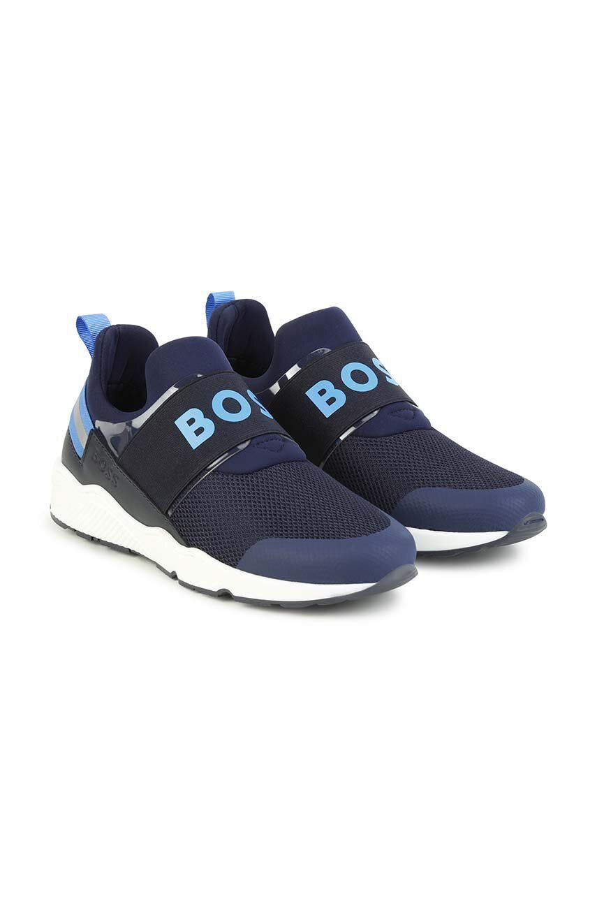 BOSS sneakers pentru copii culoarea albastru marin