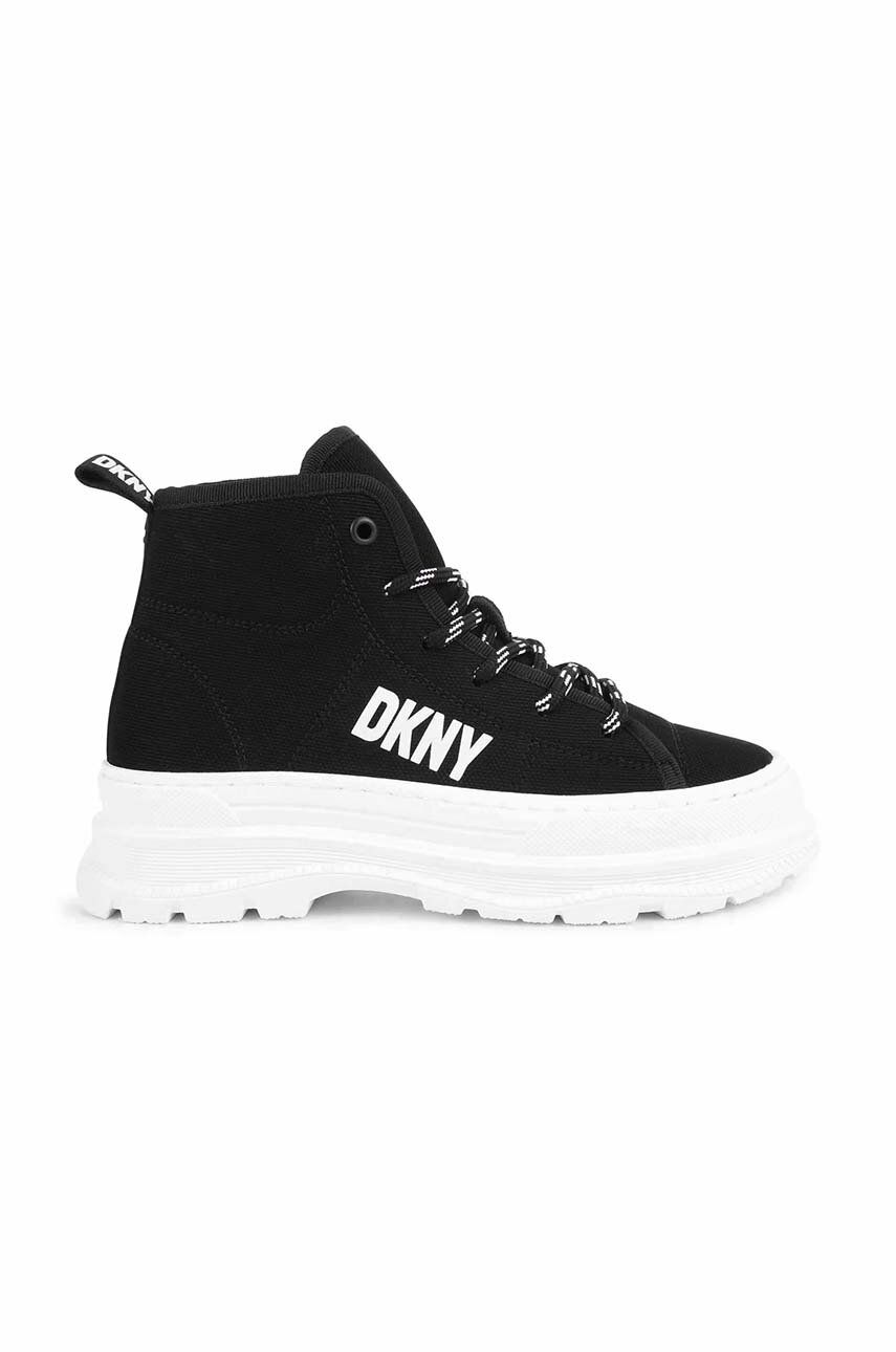 E-shop Dětské sneakers boty Dkny černá barva
