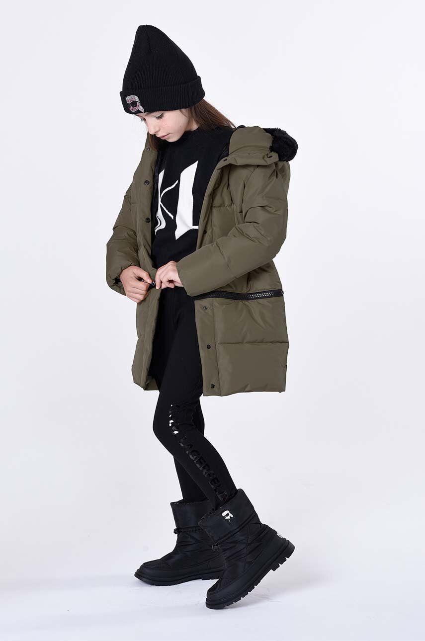 Karl Lagerfeld cizme de iarna copii culoarea negru