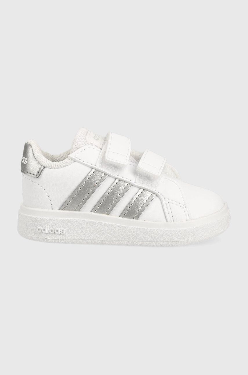 Dětské sneakers boty adidas GRAND COURT 2.0 bílá barva - bílá -  Svršek: Umělá hmota Vnitř