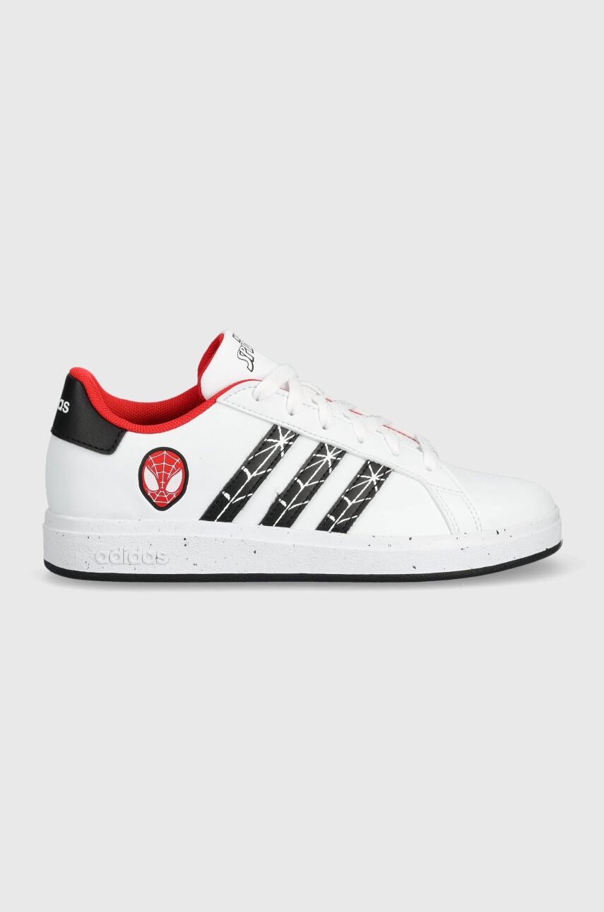 Dětské sneakers boty adidas x Marvel, GRAND COURT Spider bílá barva - bílá -  Svršek: Umělá hmo