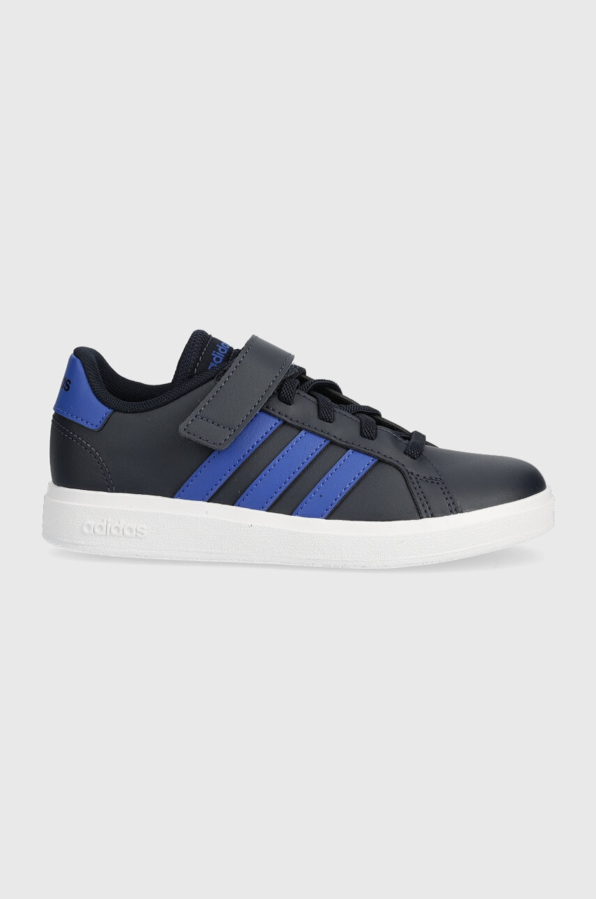 Levně Dětské sneakers boty adidas GRAND COURT 2.0 EL tmavomodrá barva