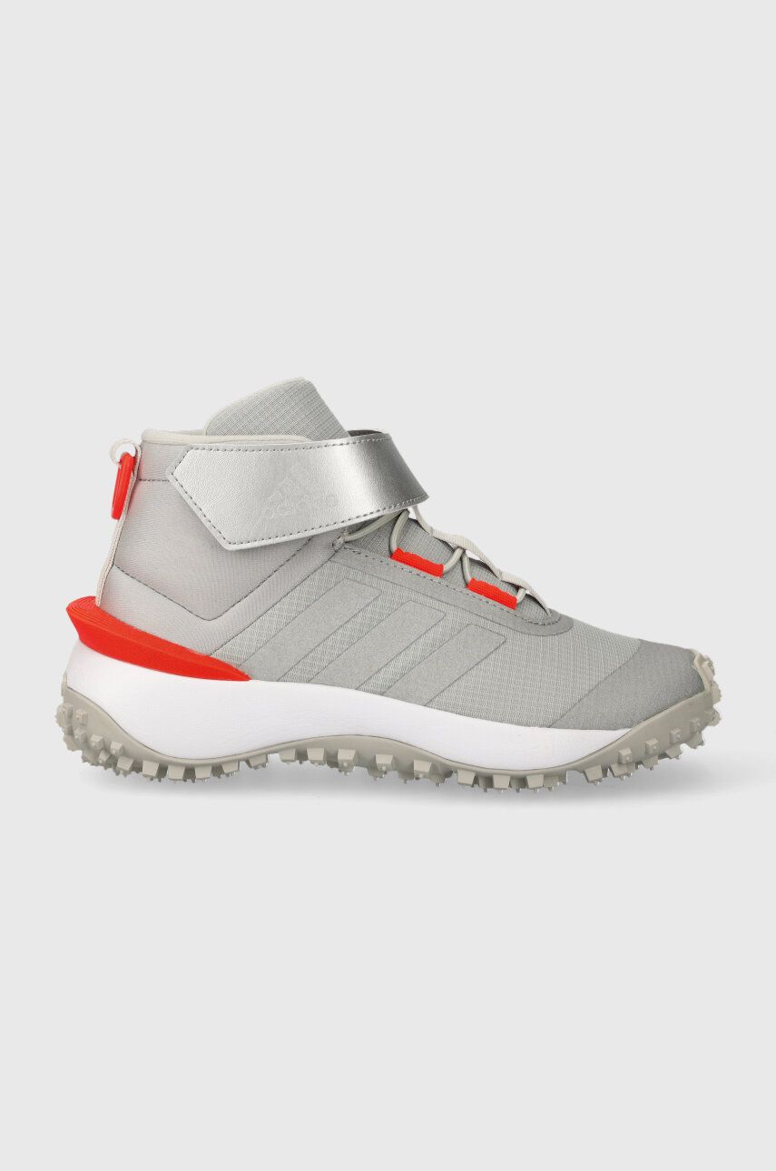 Levně Dětské sneakers boty adidas FORTATRAIL EL K šedá barva