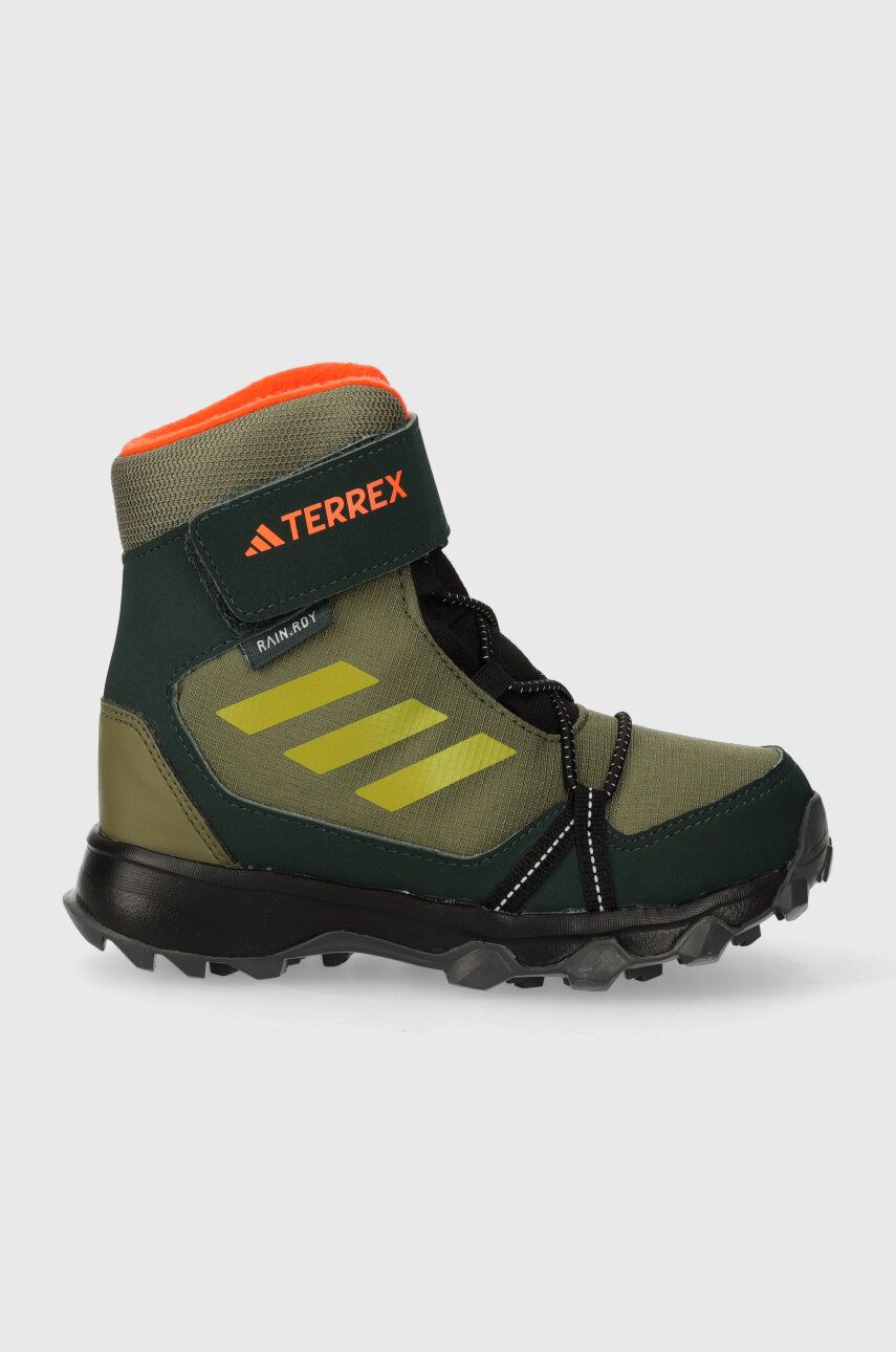 Outdoorové boty adidas TERREX TERREX SNOW CF R. RD zelená barva - zelená - Svršek: Textilní materiál