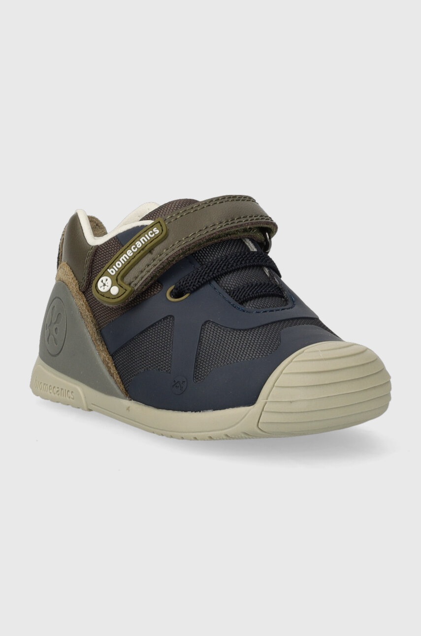 Дитячі шкіряні туфлі Biomecanics колір синій