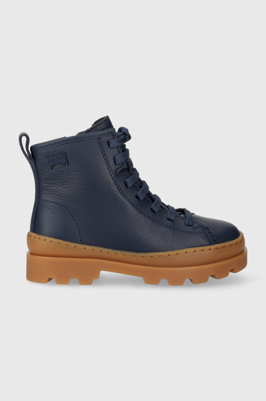 

Детские кожаные зимние ботинки Camper Brutus Kids цвет синий