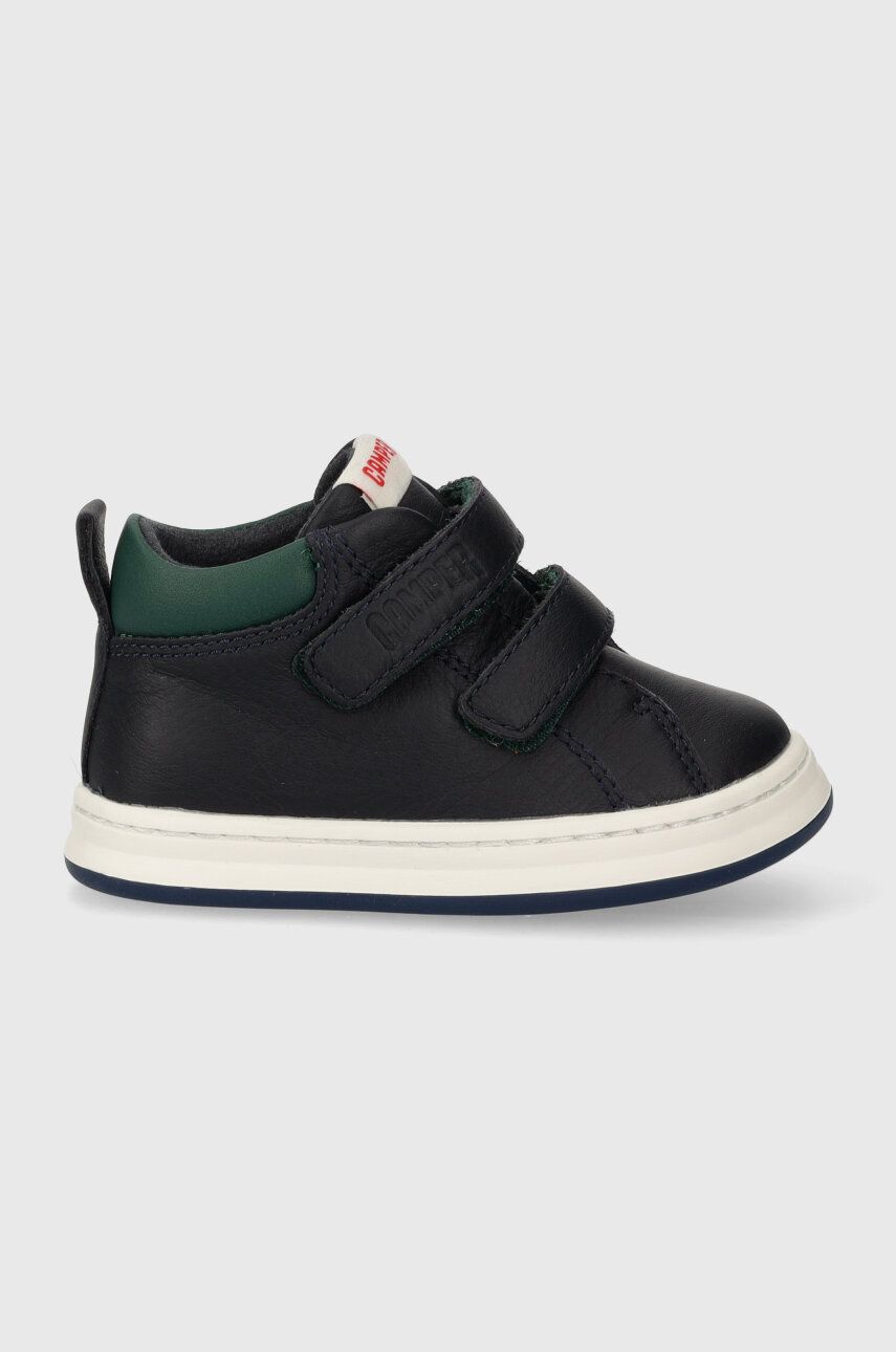 Levně Dětské kožené sneakers boty Camper Runner Four K900337 FW tmavomodrá barva