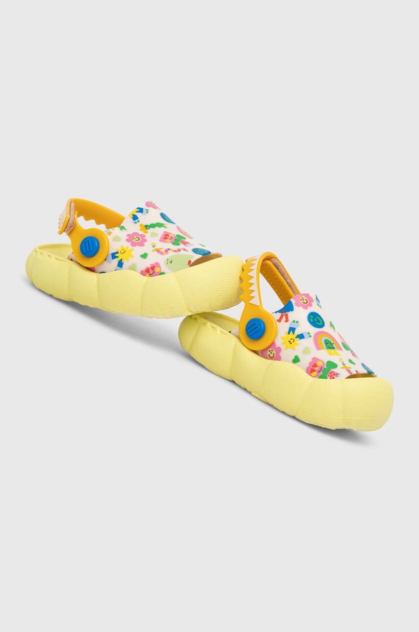 Детские шлепанцы Melissa CRIATURA + FABULA BB цвет жёлтый Детские шлепанцы Melissa CRIATURA + FABULA BB цвет жёлтый