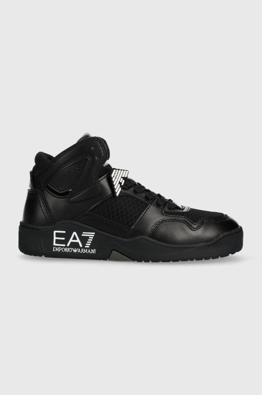 Levně Dětské sneakers boty EA7 Emporio Armani černá barva
