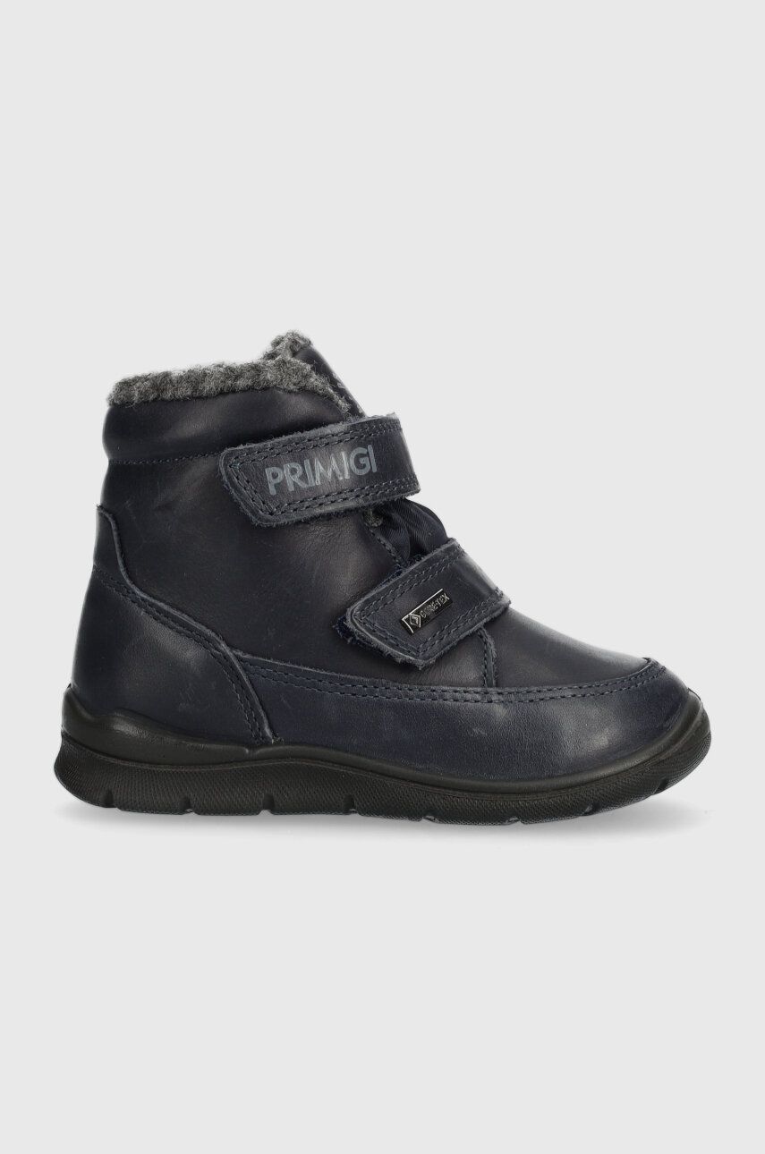 E-shop Dětské kožené zimní boty Primigi černá barva