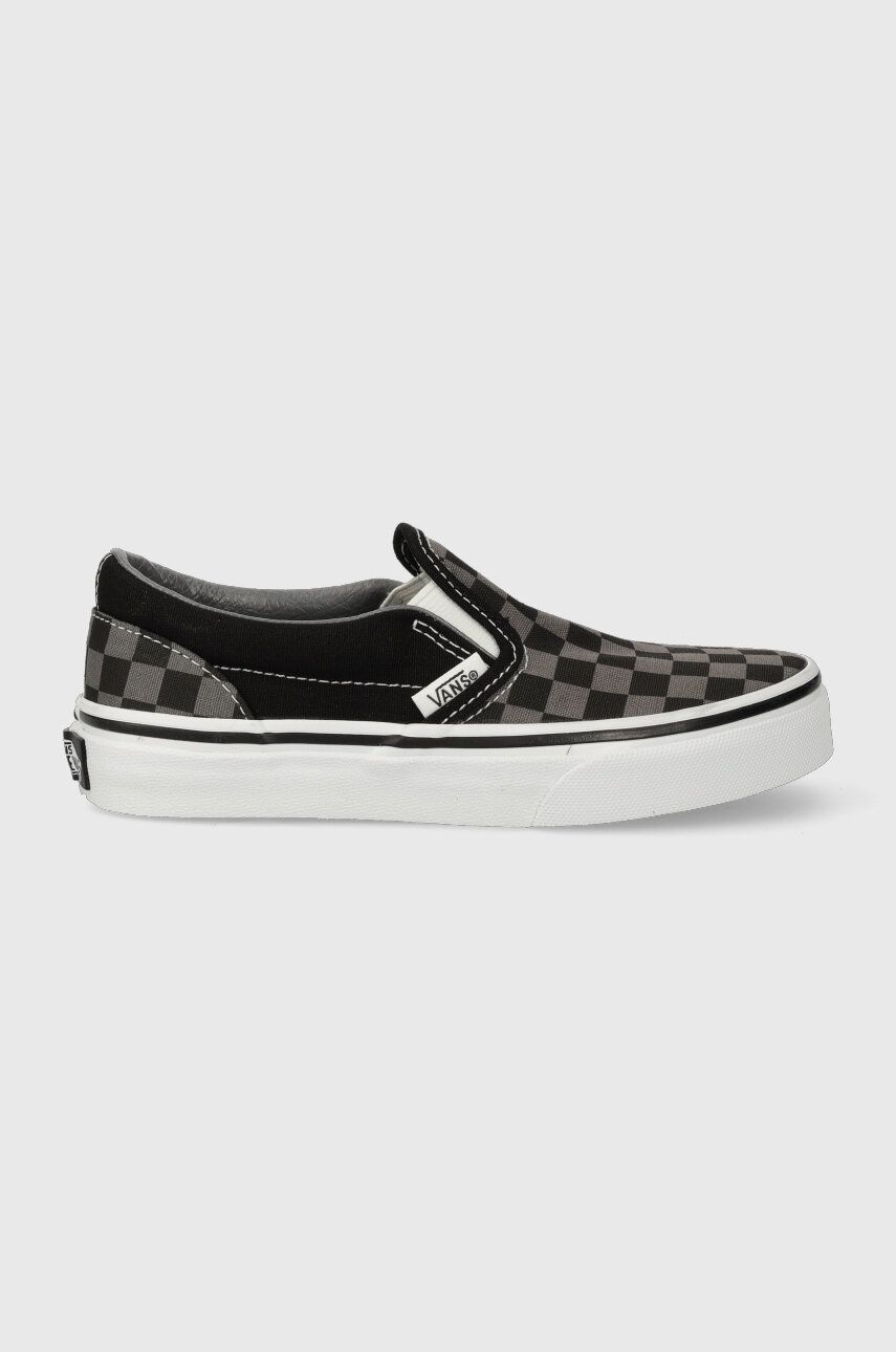 Дитячі кеди Vans UY Classic Slip-On VN000ZBUEO01 колір сірий Дитячі кеди Vans UY Classic Slip-On VN000ZBUEO01 колір сірий