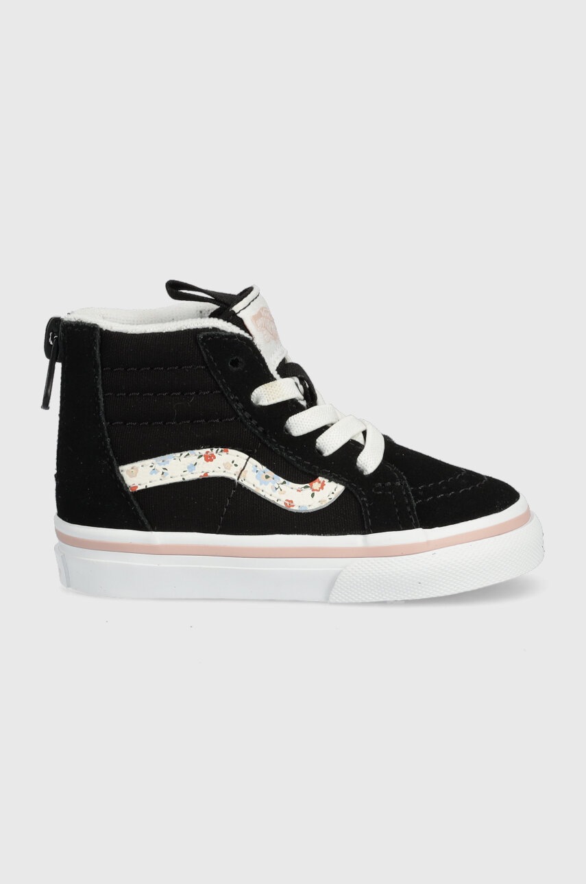Дитячі кеди Vans TD SK8-Hi Zip колір чорний Дитячі кеди Vans TD SK8-Hi Zip колір чорний