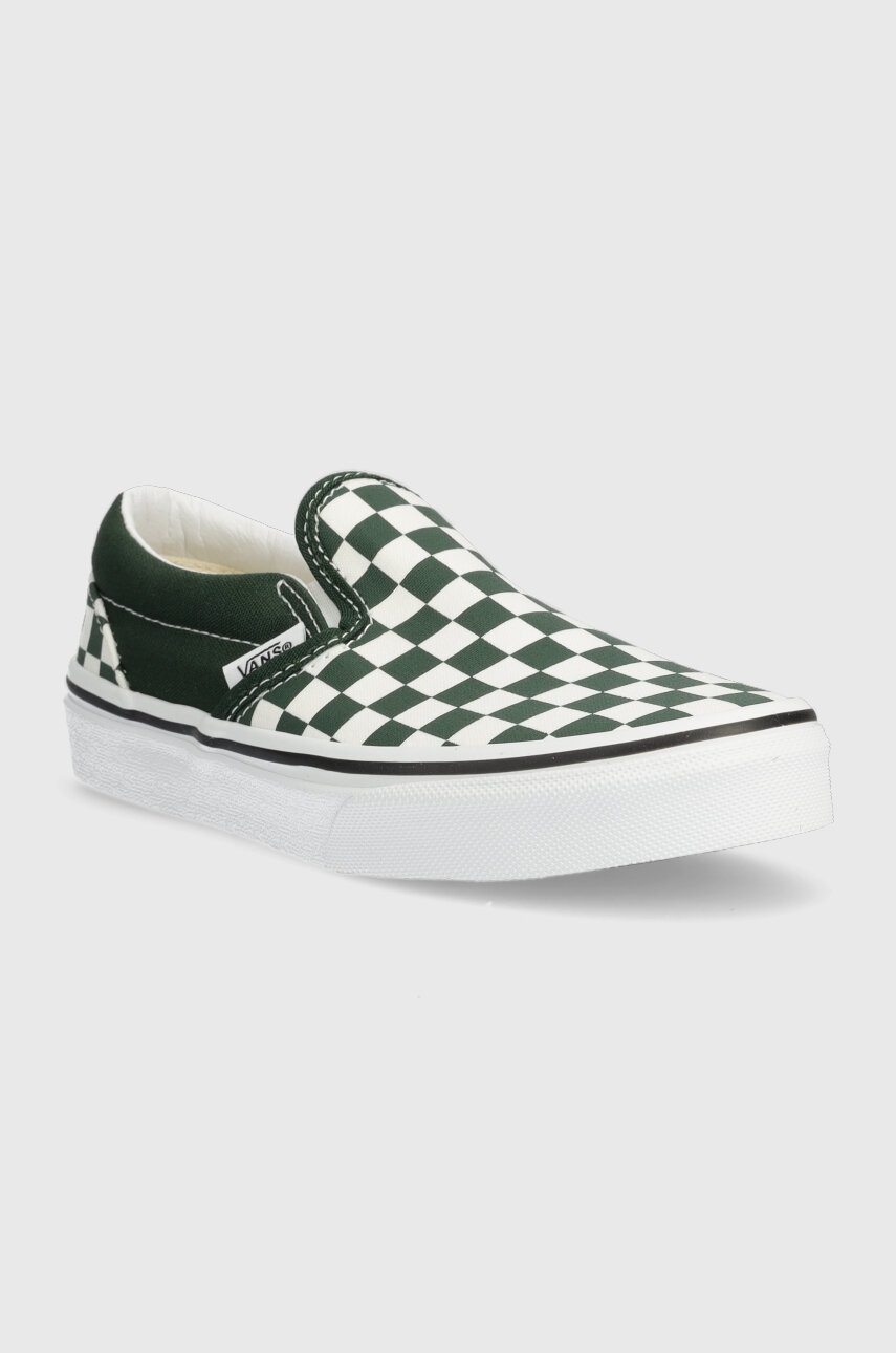 Детские кеды Vans UY Classic Slip-On цвет зелёный