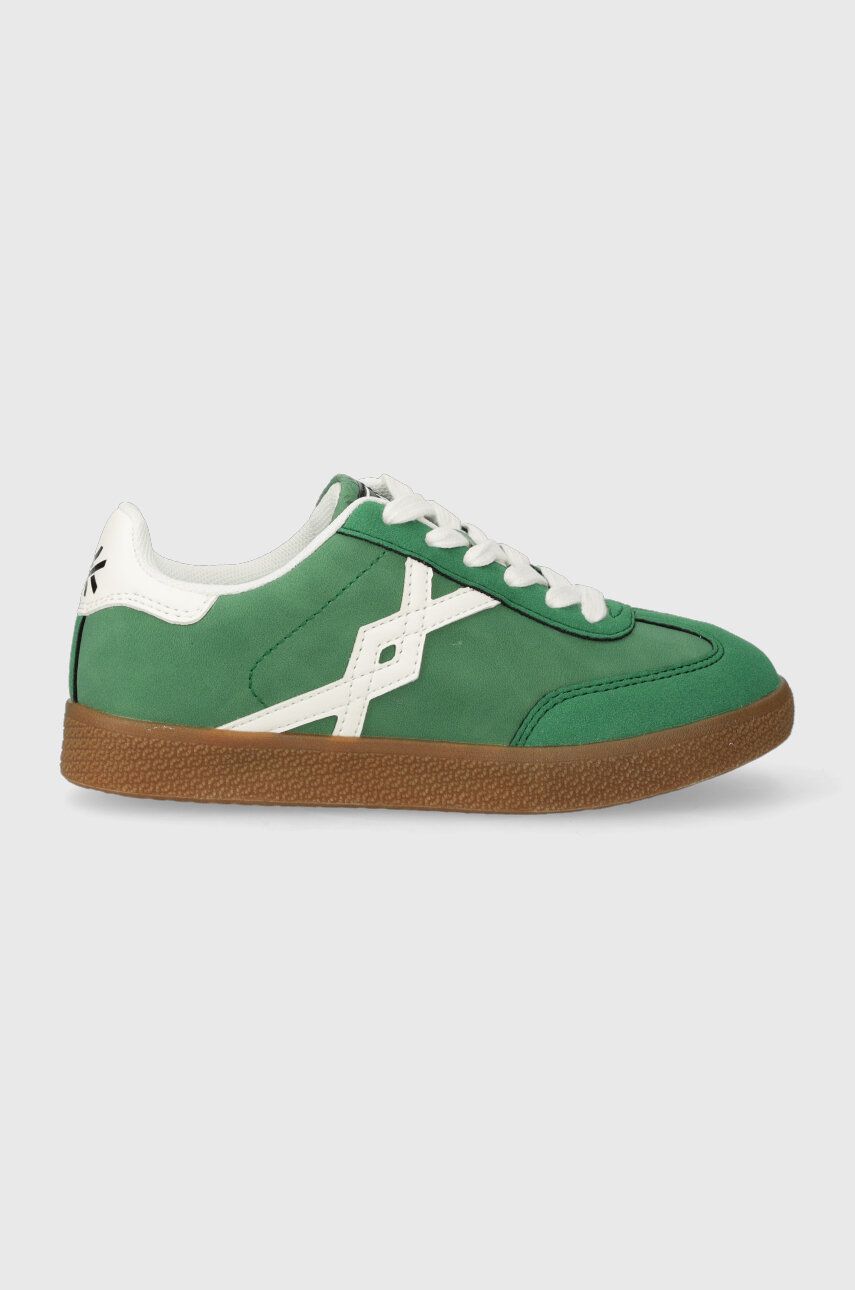 Dětské sneakers boty United Colors of Benetton zelená barva - zelená - Svršek: Umělá hmota Vnit